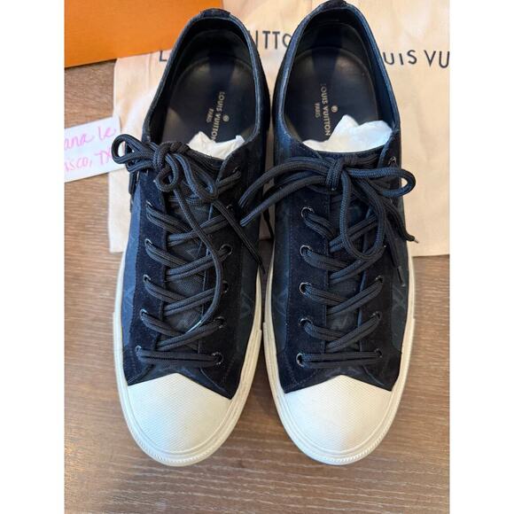 Louis Vuitton Fragment Tattoo Sneakers Shoes Black Gray Mens US 11
